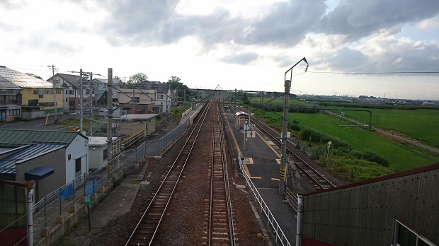 跨線橋から見た青森方